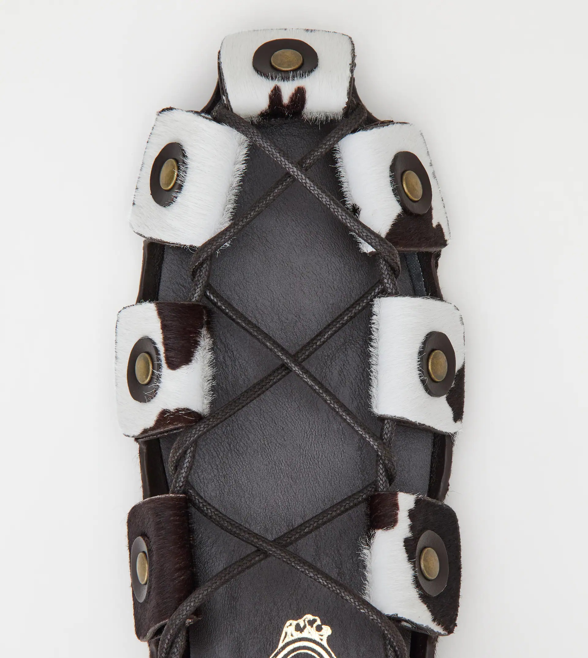 GOMMINO SANDALS IN LEATHER - WHITE, BROWN - 5