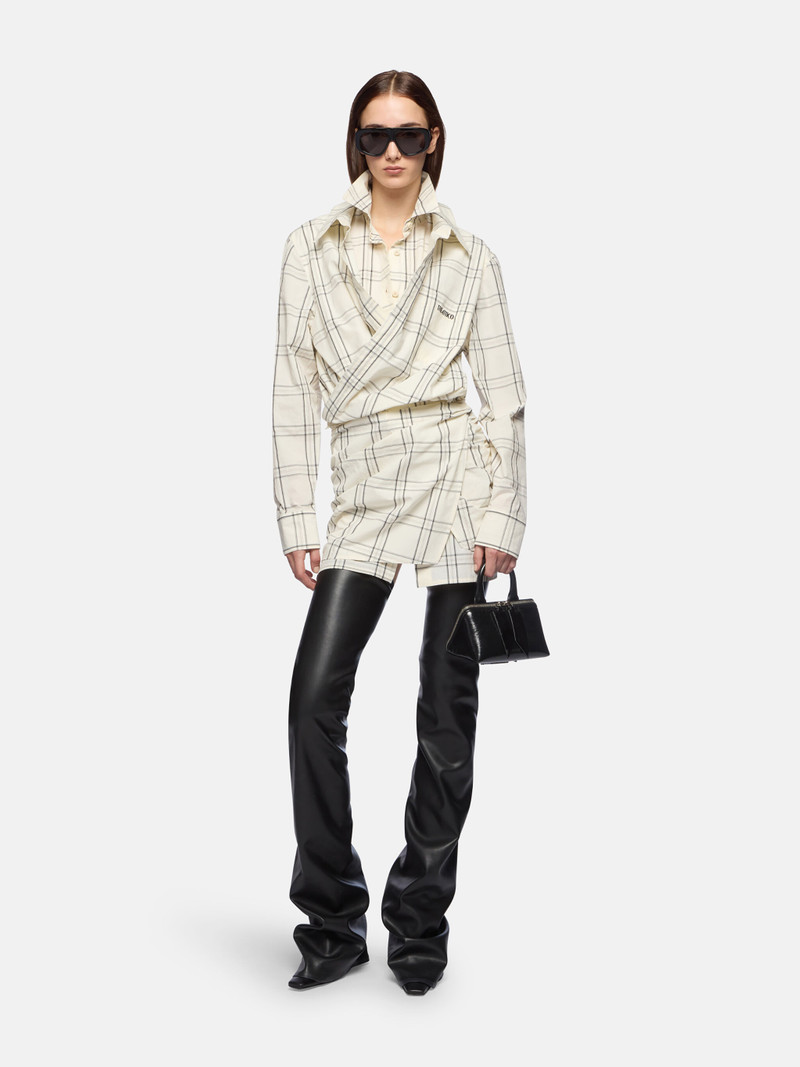 THE ATTICO WHITE AND BLACK MINI DRESS outlook