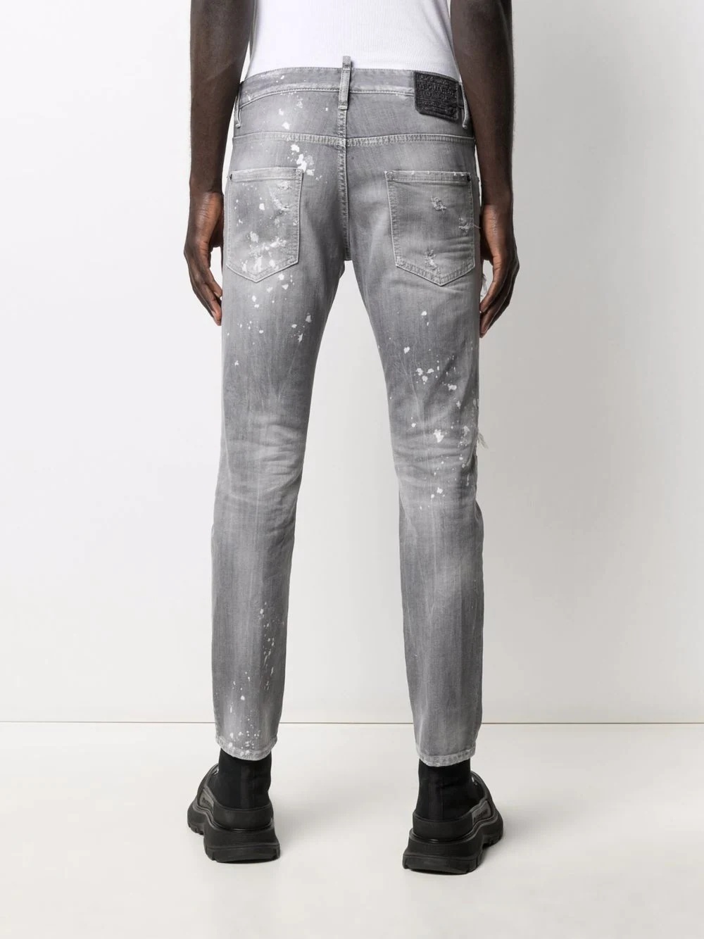 distressed-effect slim-fit jeans - 4