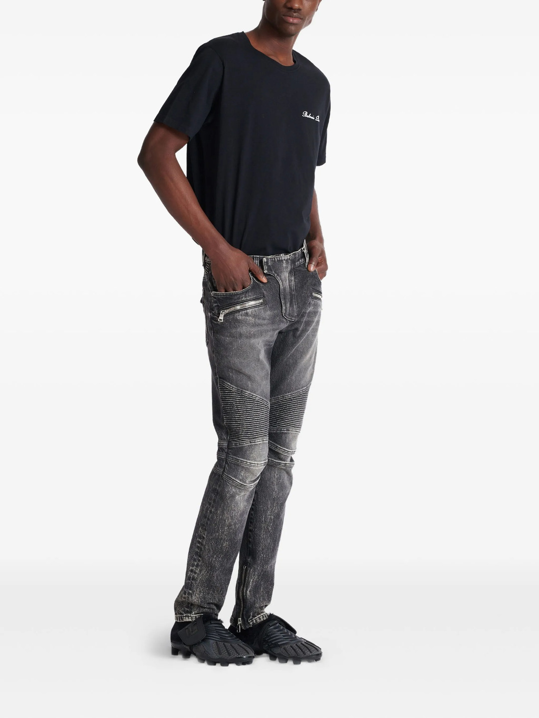 Biker Denim Pants - 5