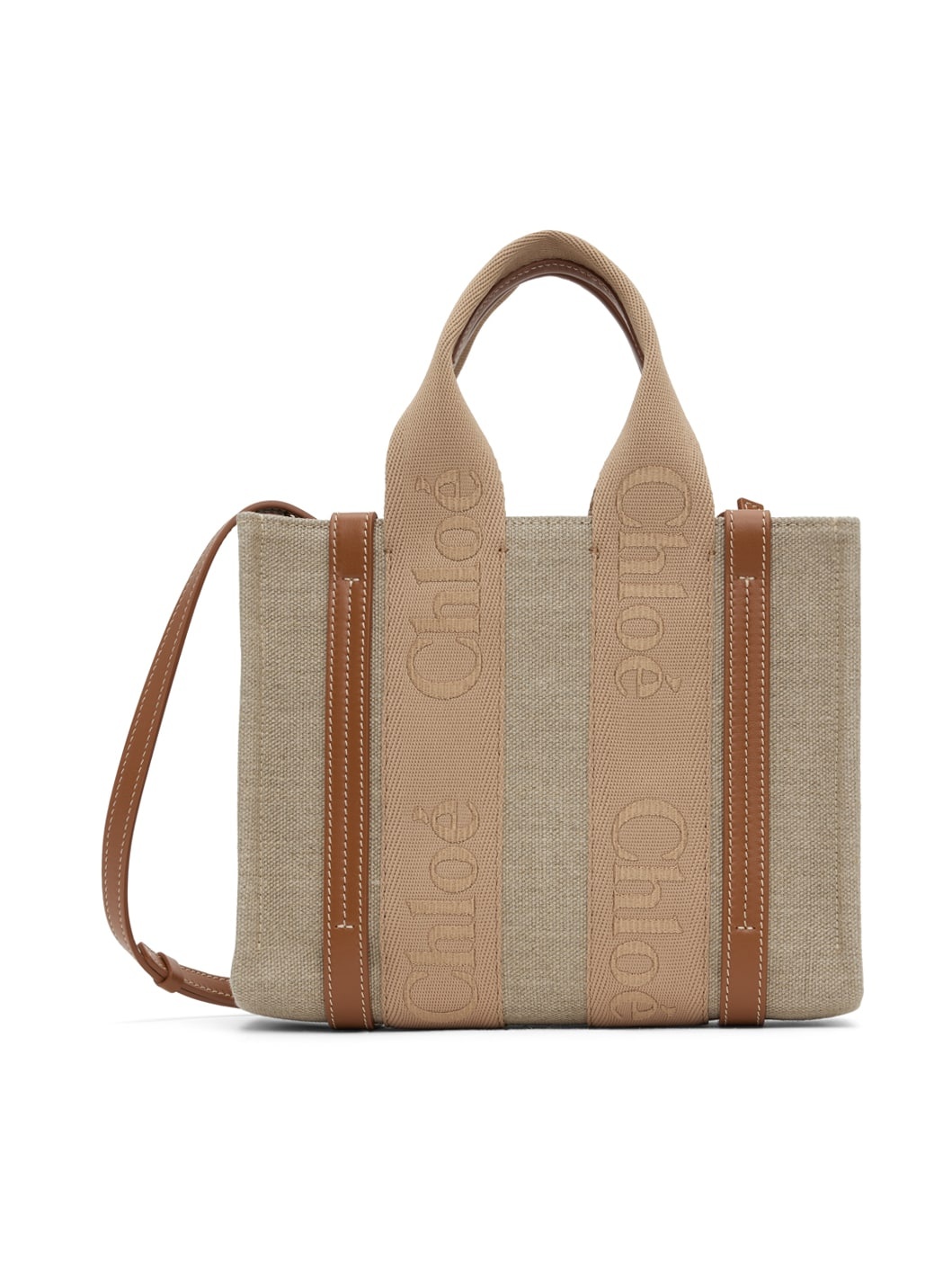 Beige Small Woody Tote - 1
