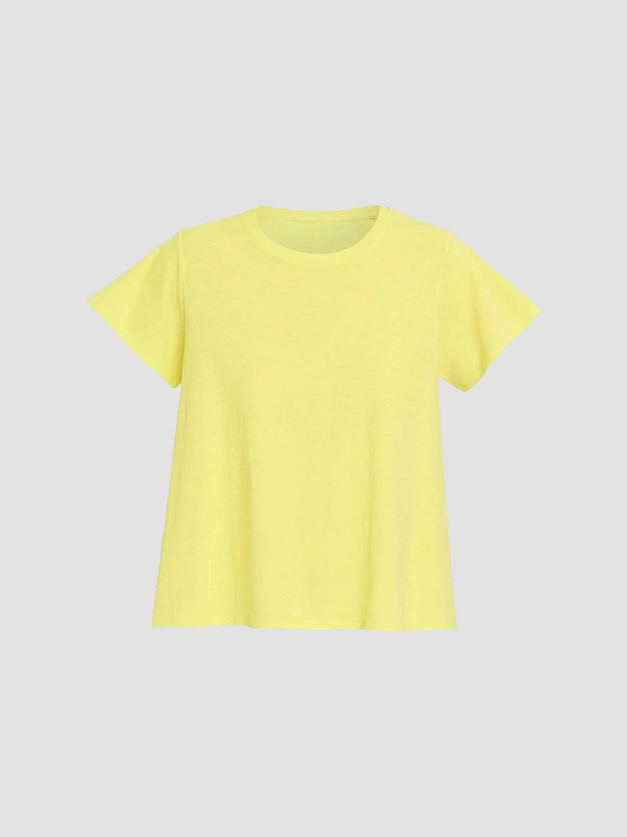 Women's Slubby Jersey Cotton T-Shirt - Yellow - 1