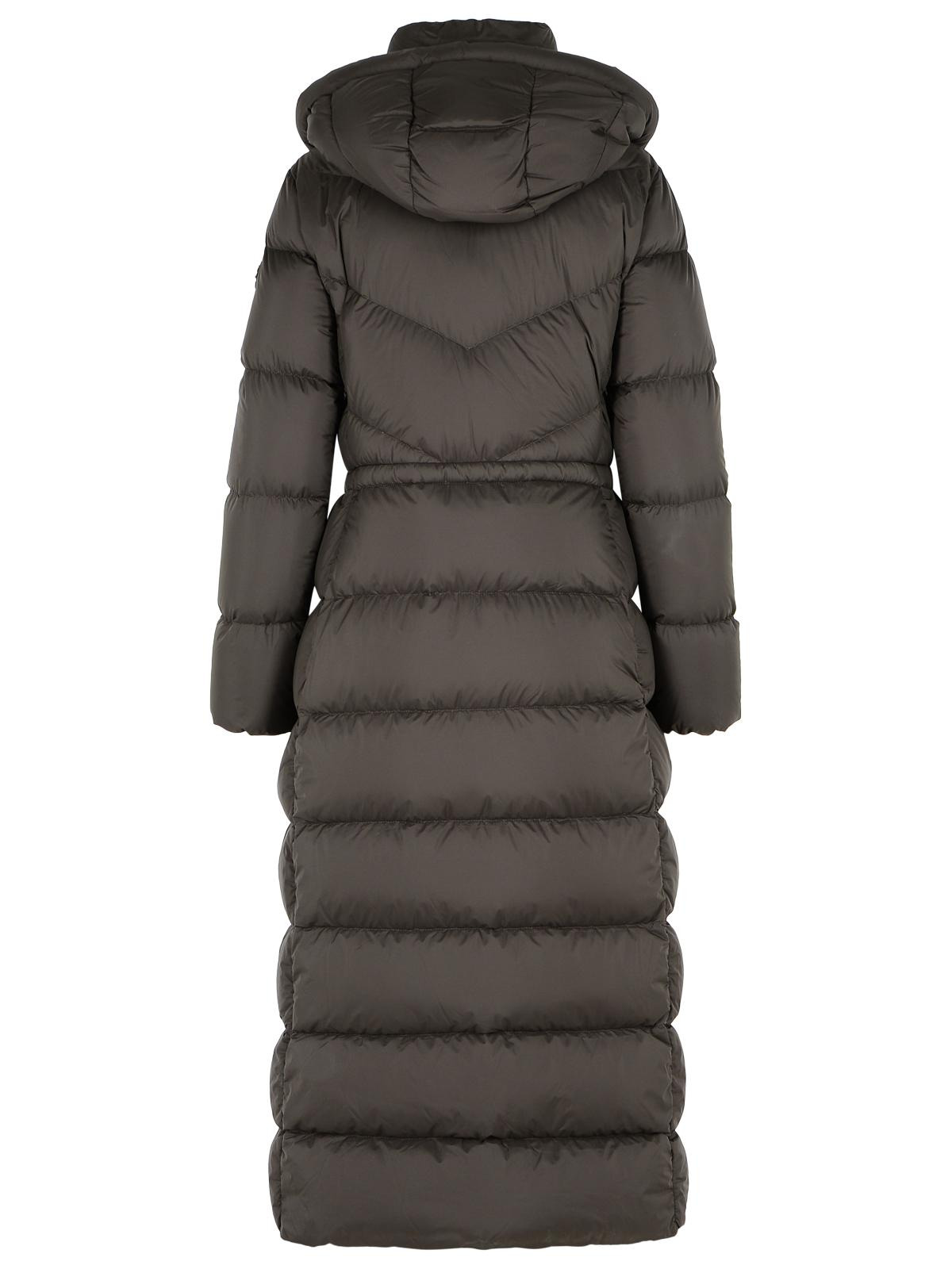 Moose Knuckles 'Belle' Long Brown Nylon Down Jacket Women - 3