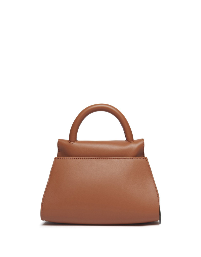 Small Papillon Leather Caramel 1