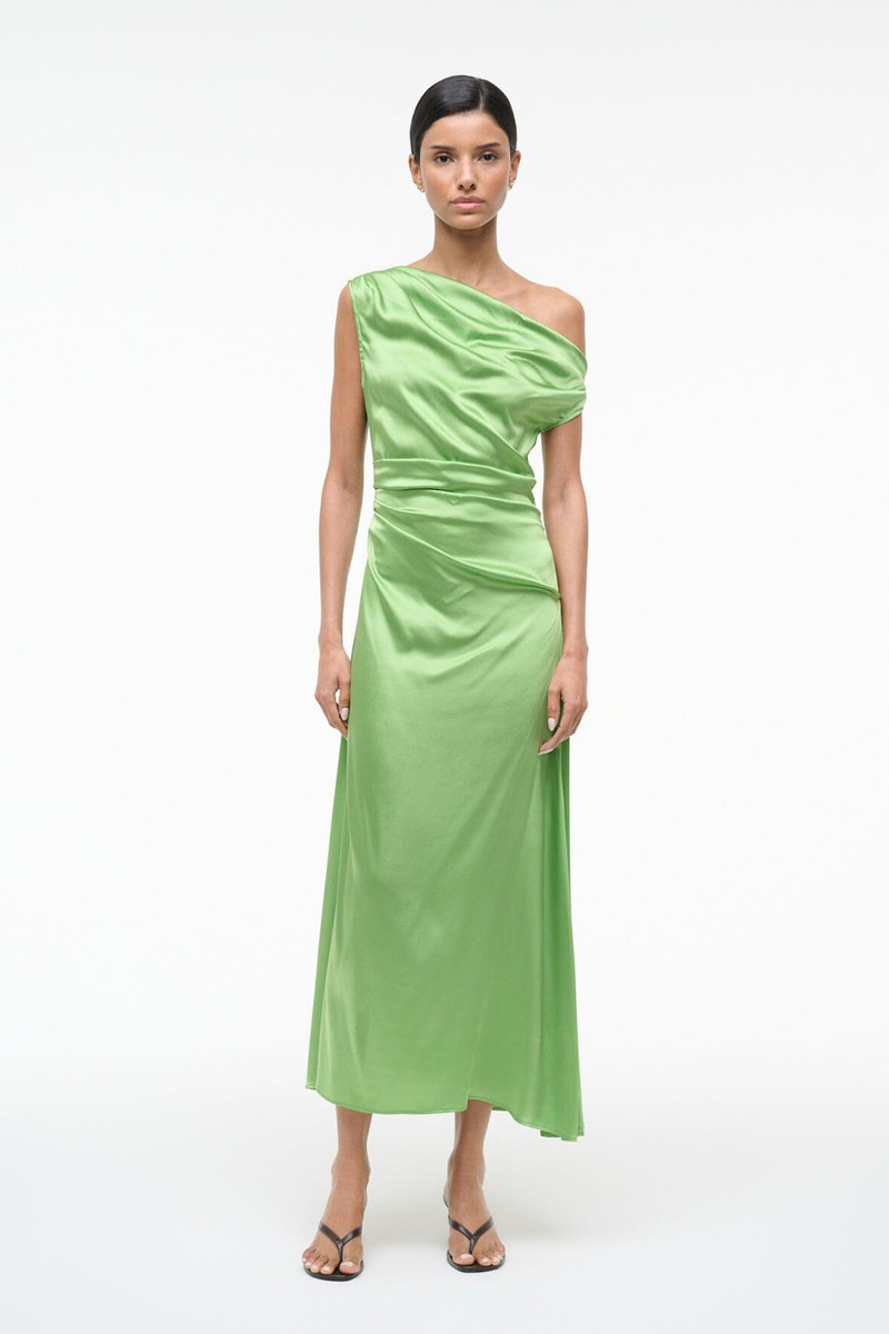 STAUD PHARE SILK DRESS SPROUT 1