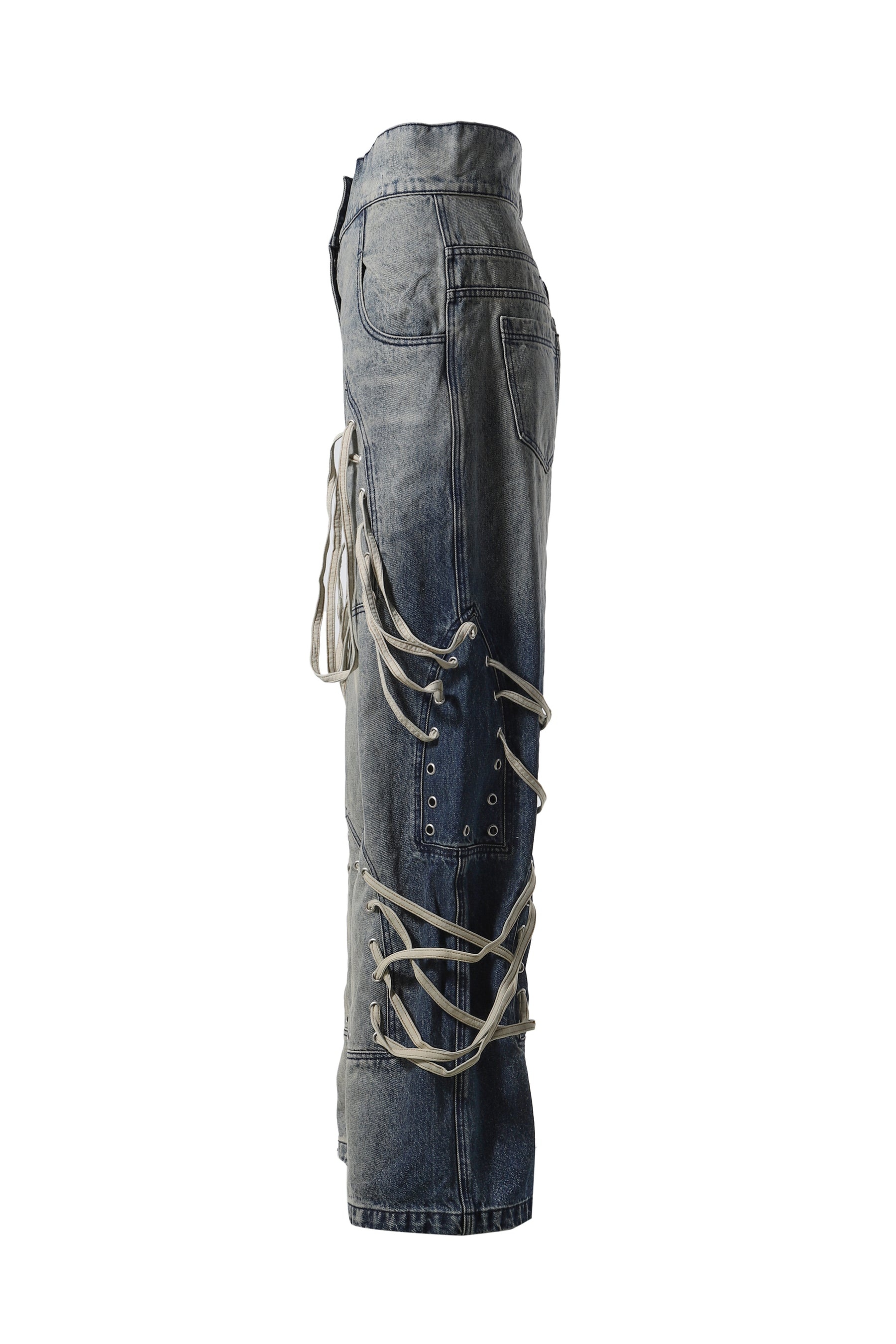 LACED STAINED GLASS FOLD DENIM / INDIGO - 3