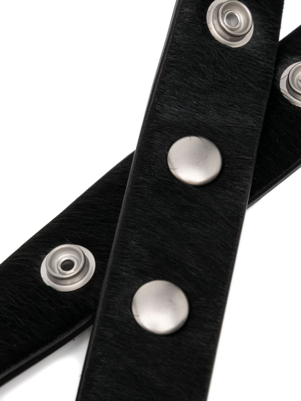 PRESS-STUD LEATHER BELT - 3