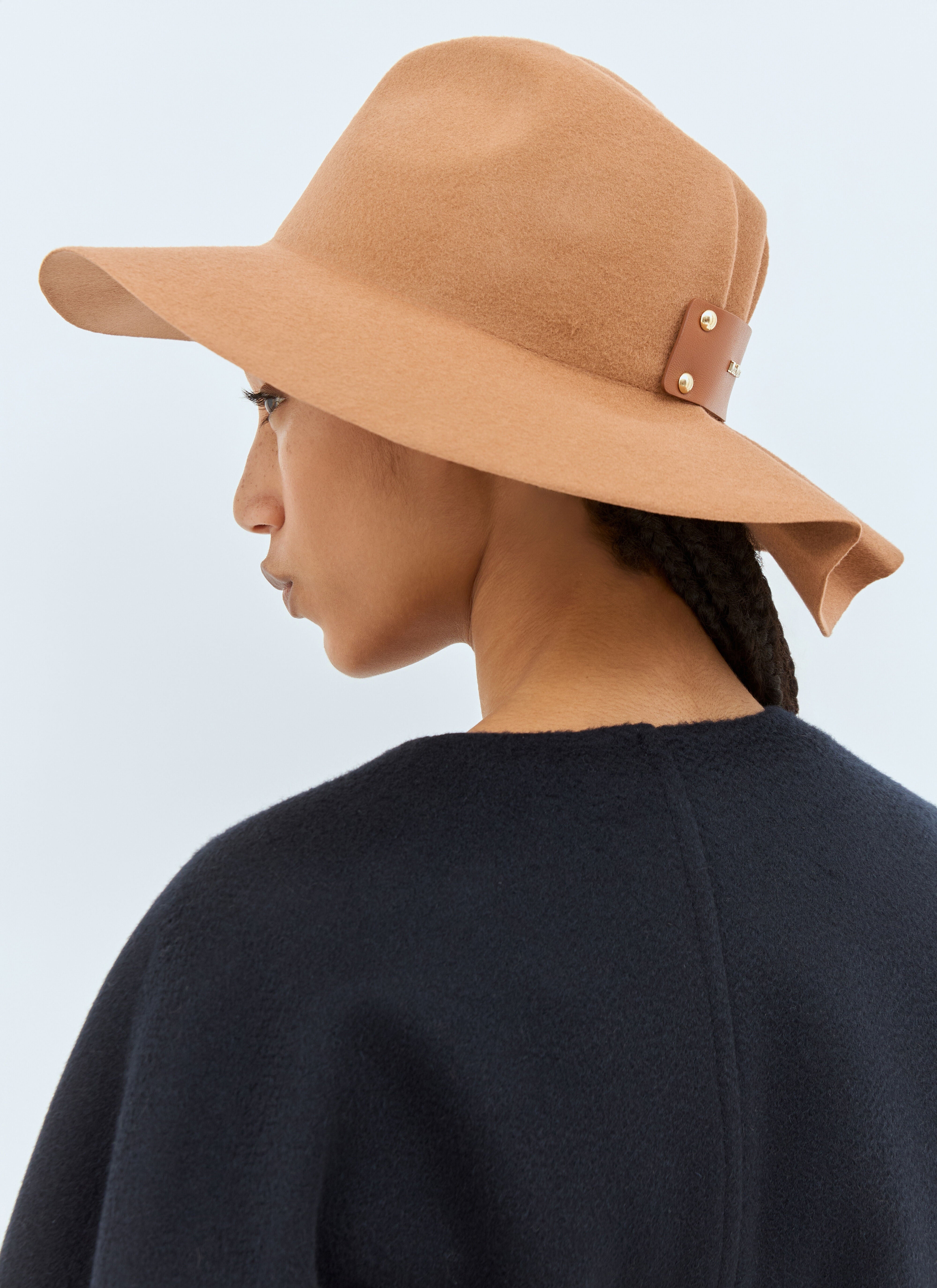 Max Mara Women Felt Wool Wide Brim Hat - 4