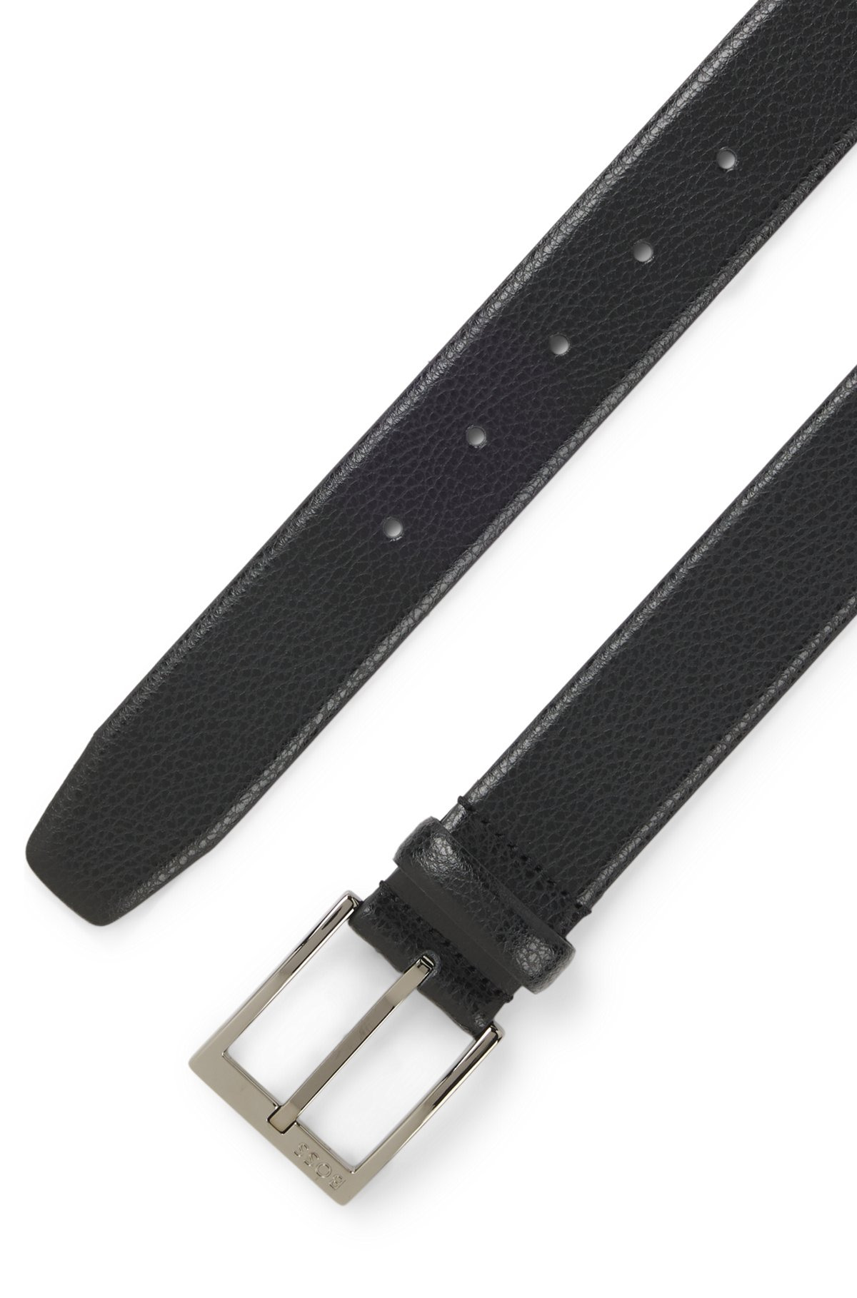 ITALIAN LEATHER BELT WITH A POLISHED ROLLER BUCKLE - 3