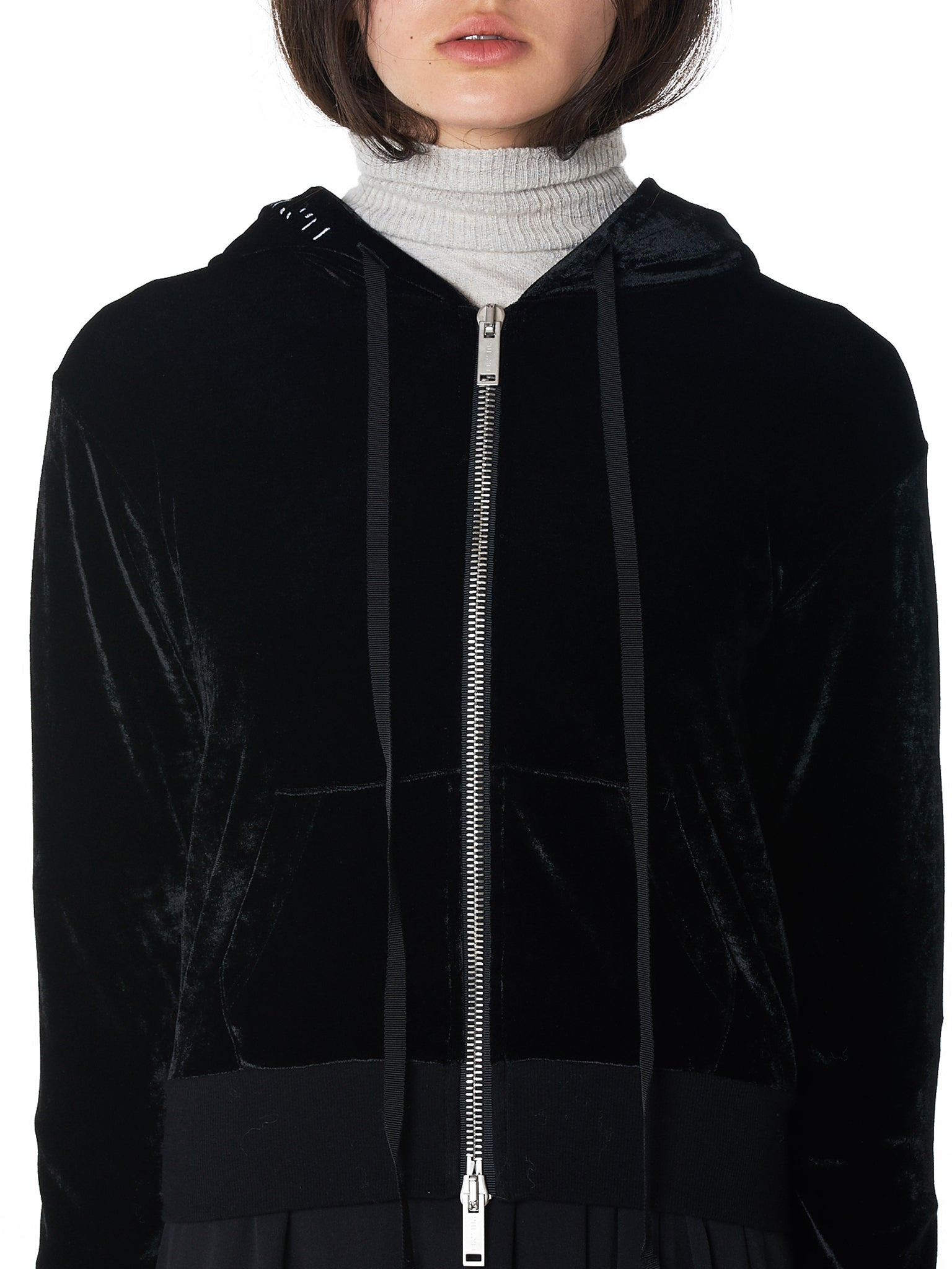 Velour Hooded Sweater - 6