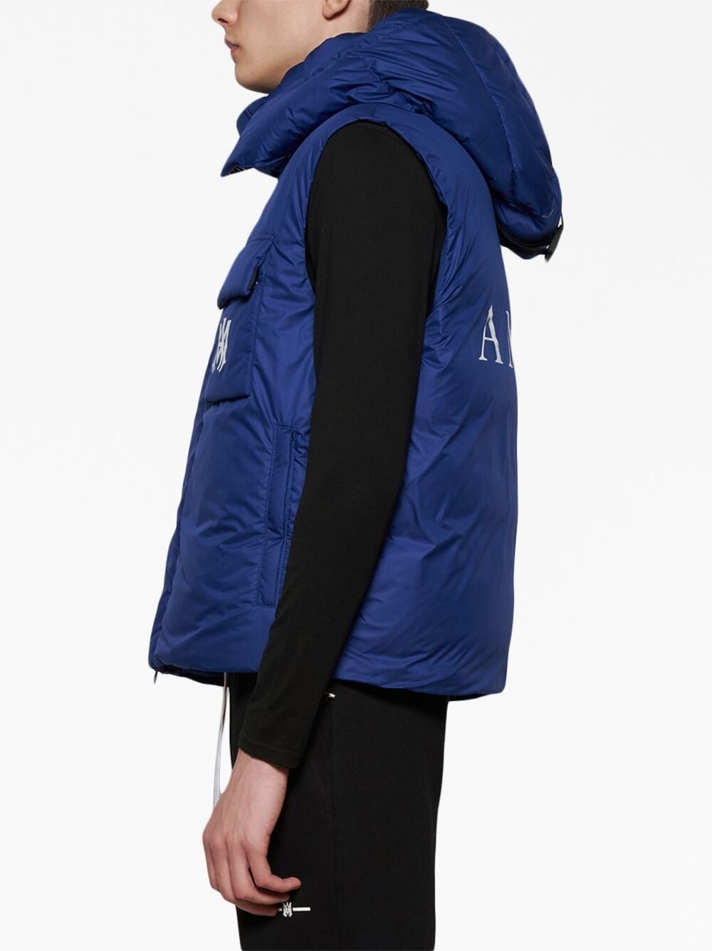 logo-embroidery padded gilet - 4