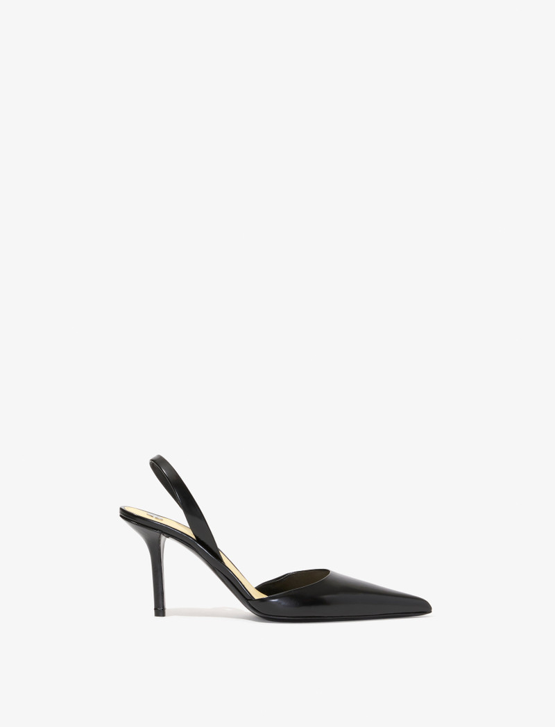 Slash Slingback Pumps in Spazzolato Leather - 1
