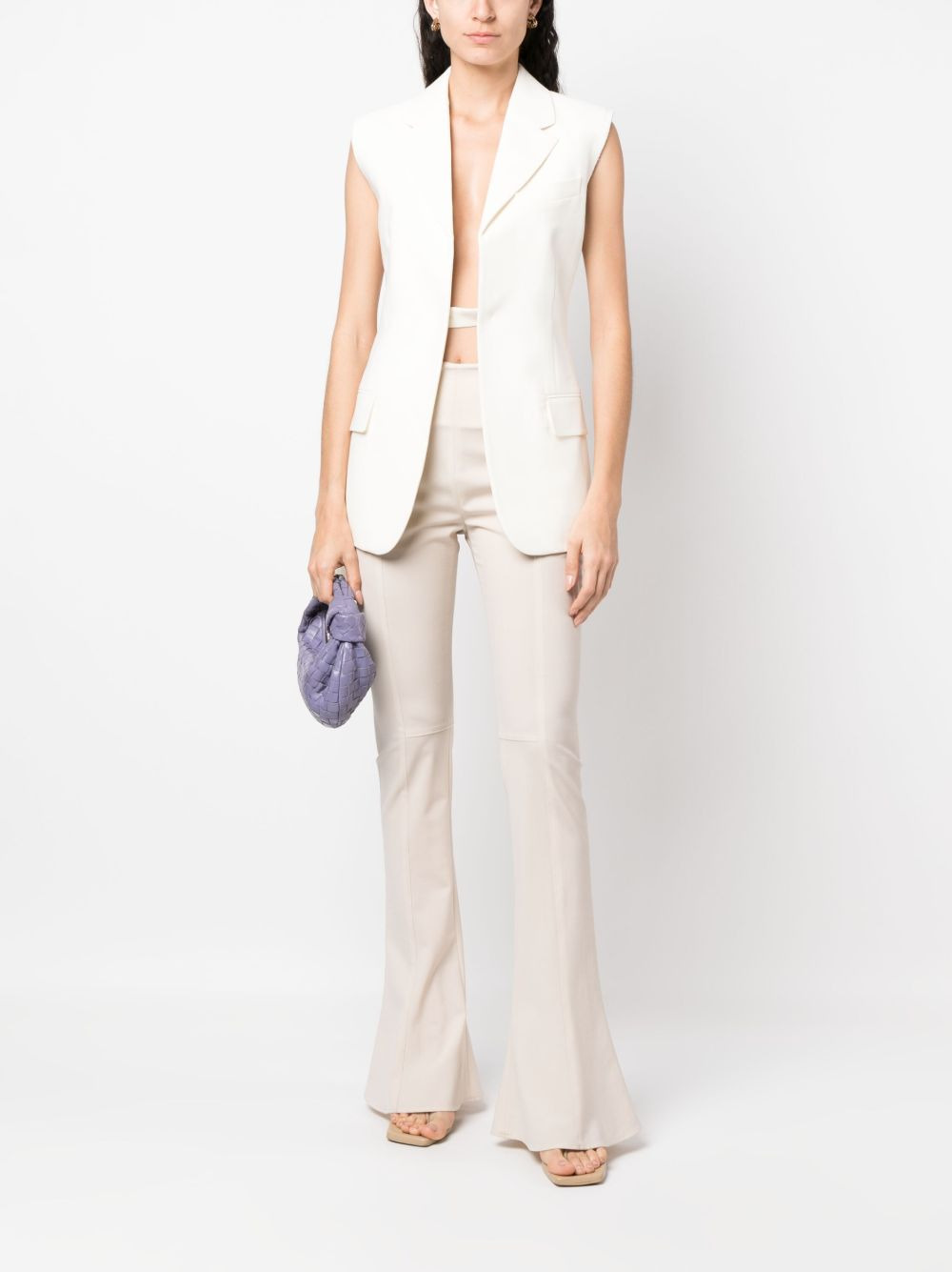 two-tone sleeveless jacket - 2