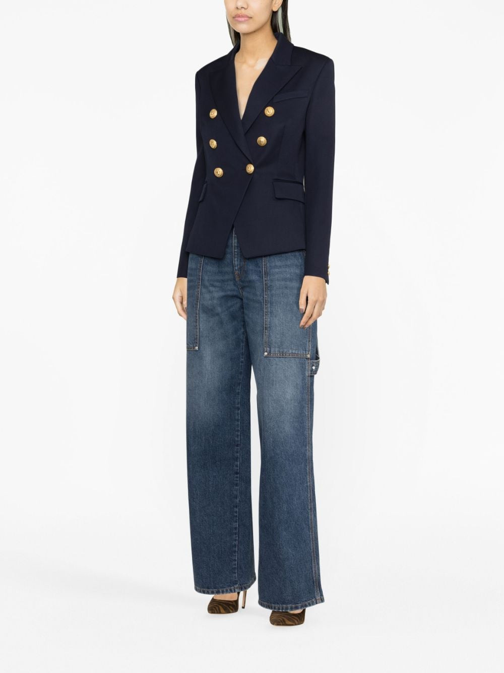 Balmain Double-breasted wool blazer - 2