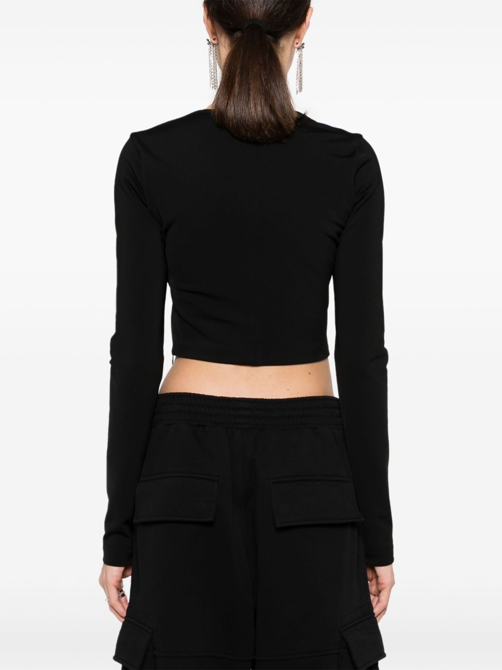 square-neck cropped top - 4