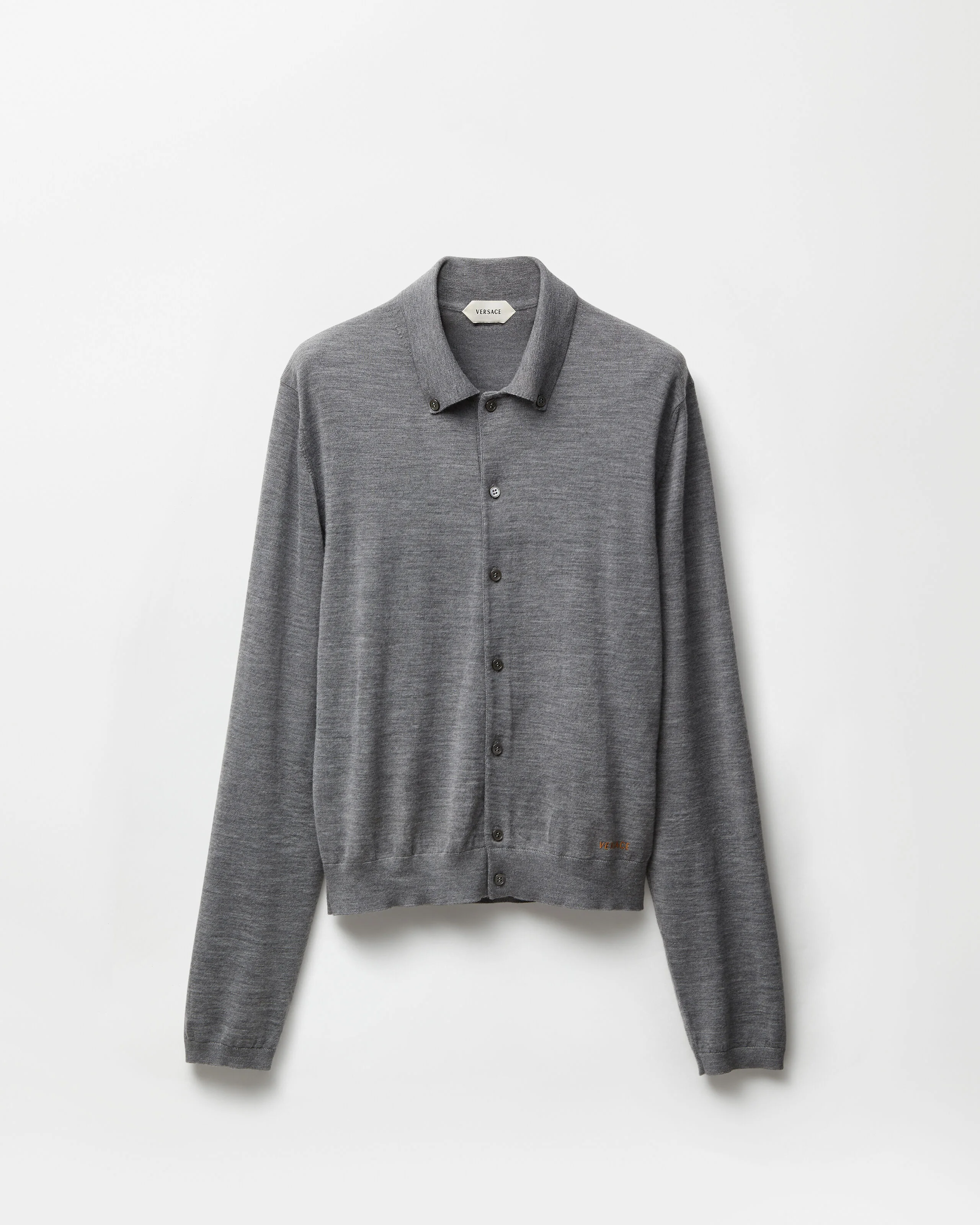 Embroidered Wool Knit Cardigan - 1