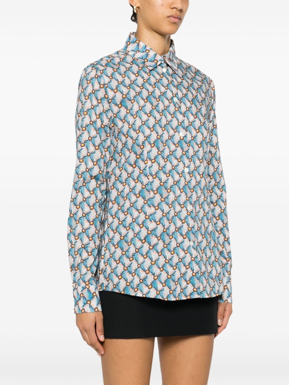 Floralia-print poplin shirt - 3