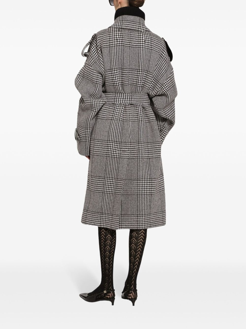 check-pattern coat - 4