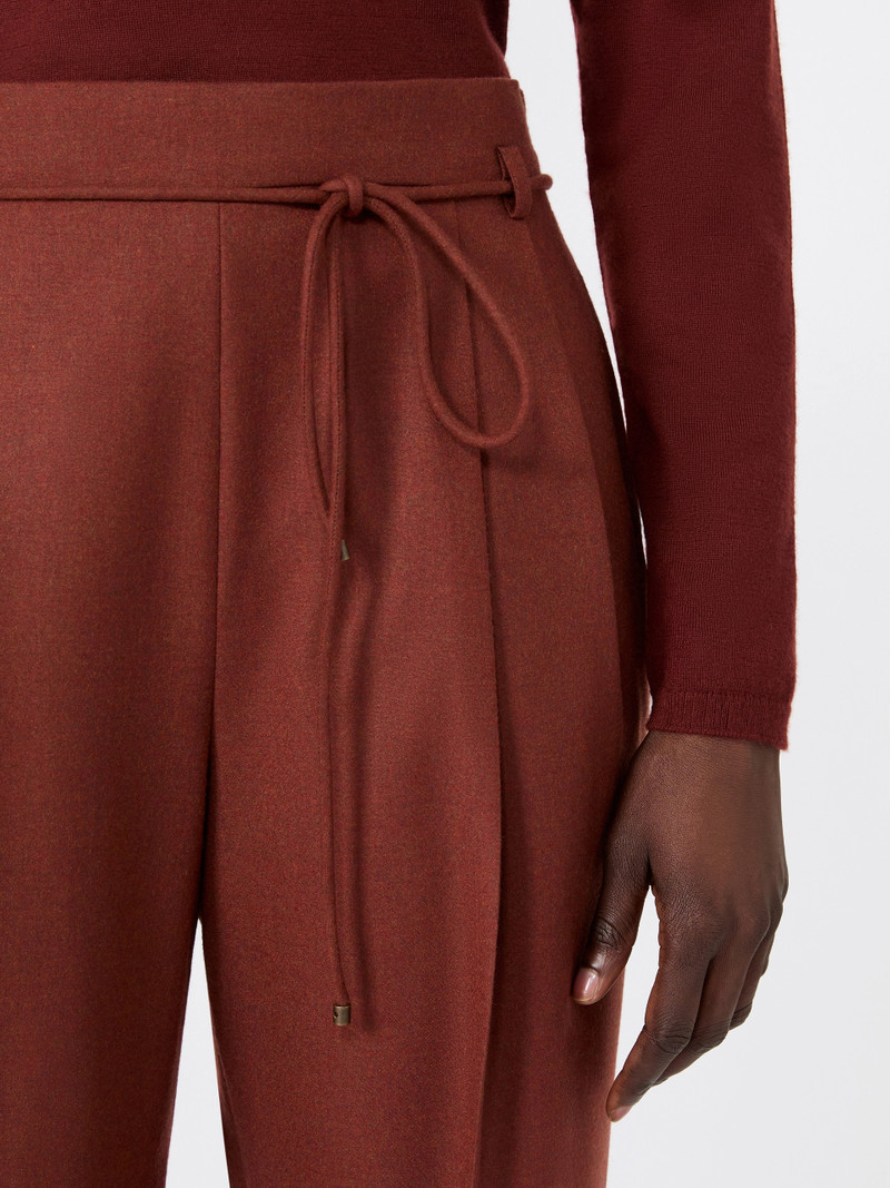 ALIBI Slim cashmere foule trousers - BRICK RED 5