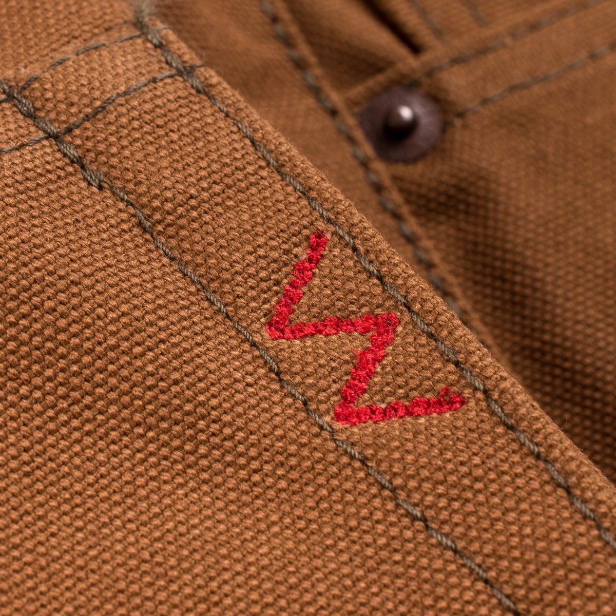 IH-666D 17oz Duck Slim Straight Cut Jeans - Brown - 11