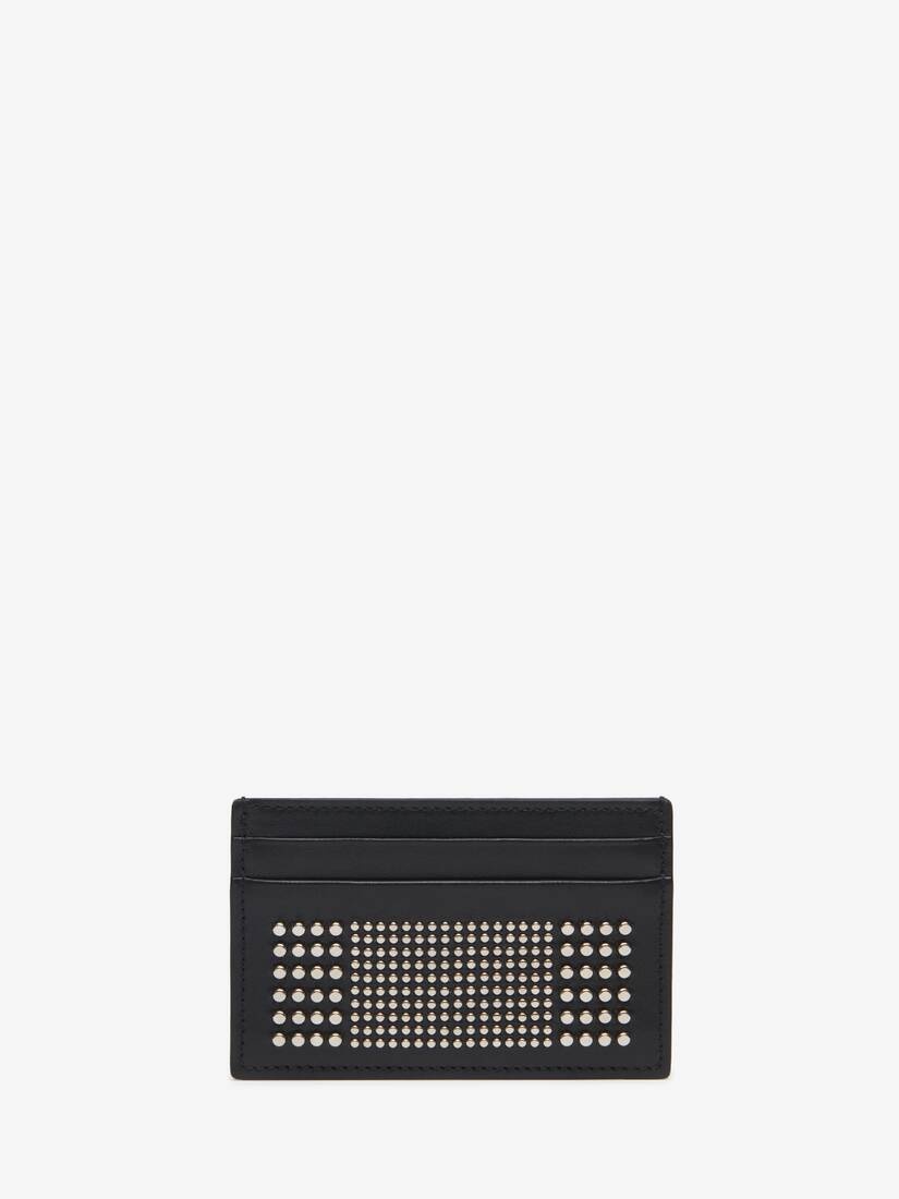 Men's Studded Card Holder in Black - 3