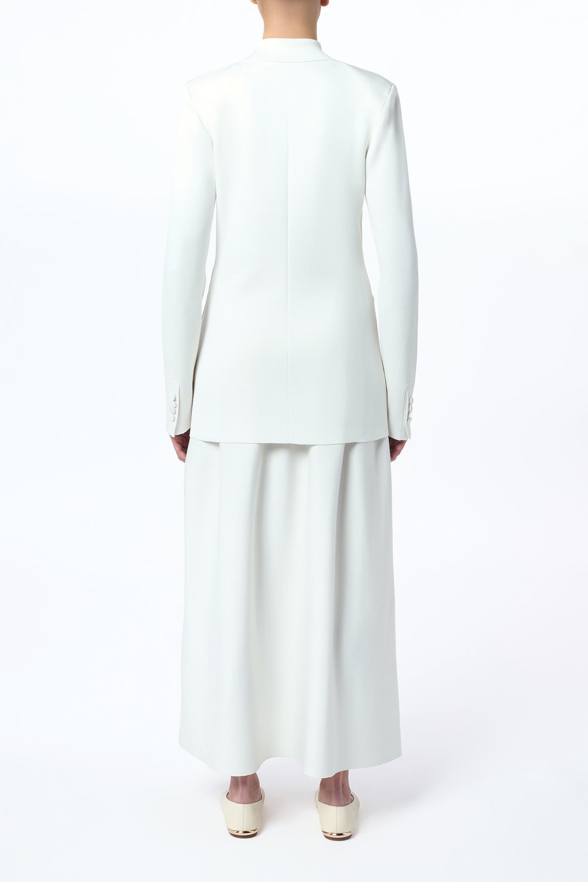 Aphaia Knit Jacket in Ivory Silk - 4