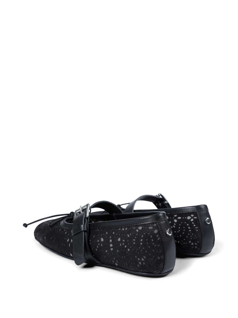 Zoey lace-effect leather ballet flats 3