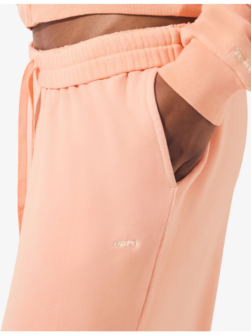 French Terry Straight-Leg Low-Rise Cotton Jogging Bottoms - 5