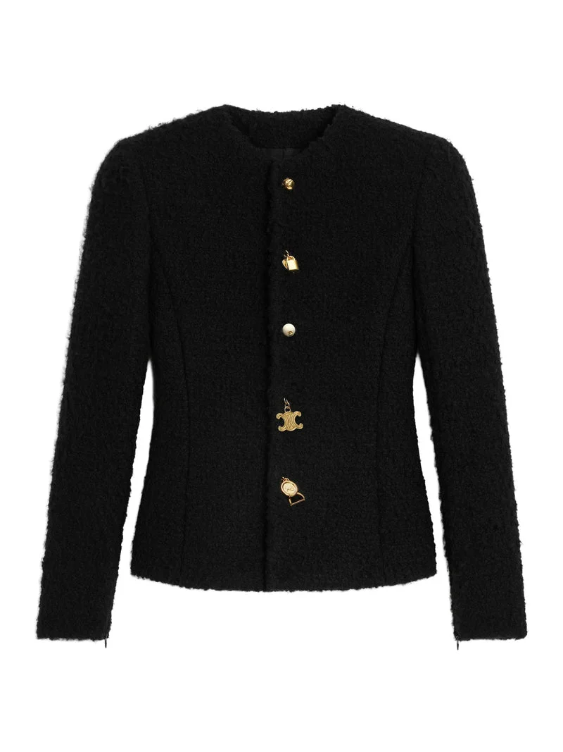 Celine Women Natté Cashmere And Wool Jacket - 1