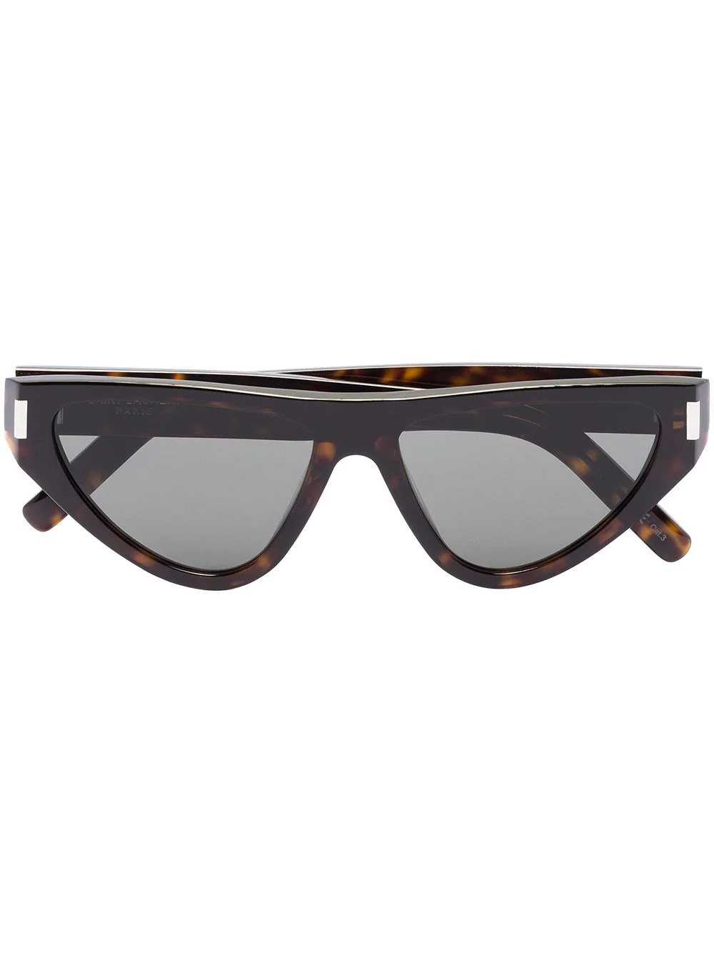 triangle-frame tortoiseshell sunglasses - 1