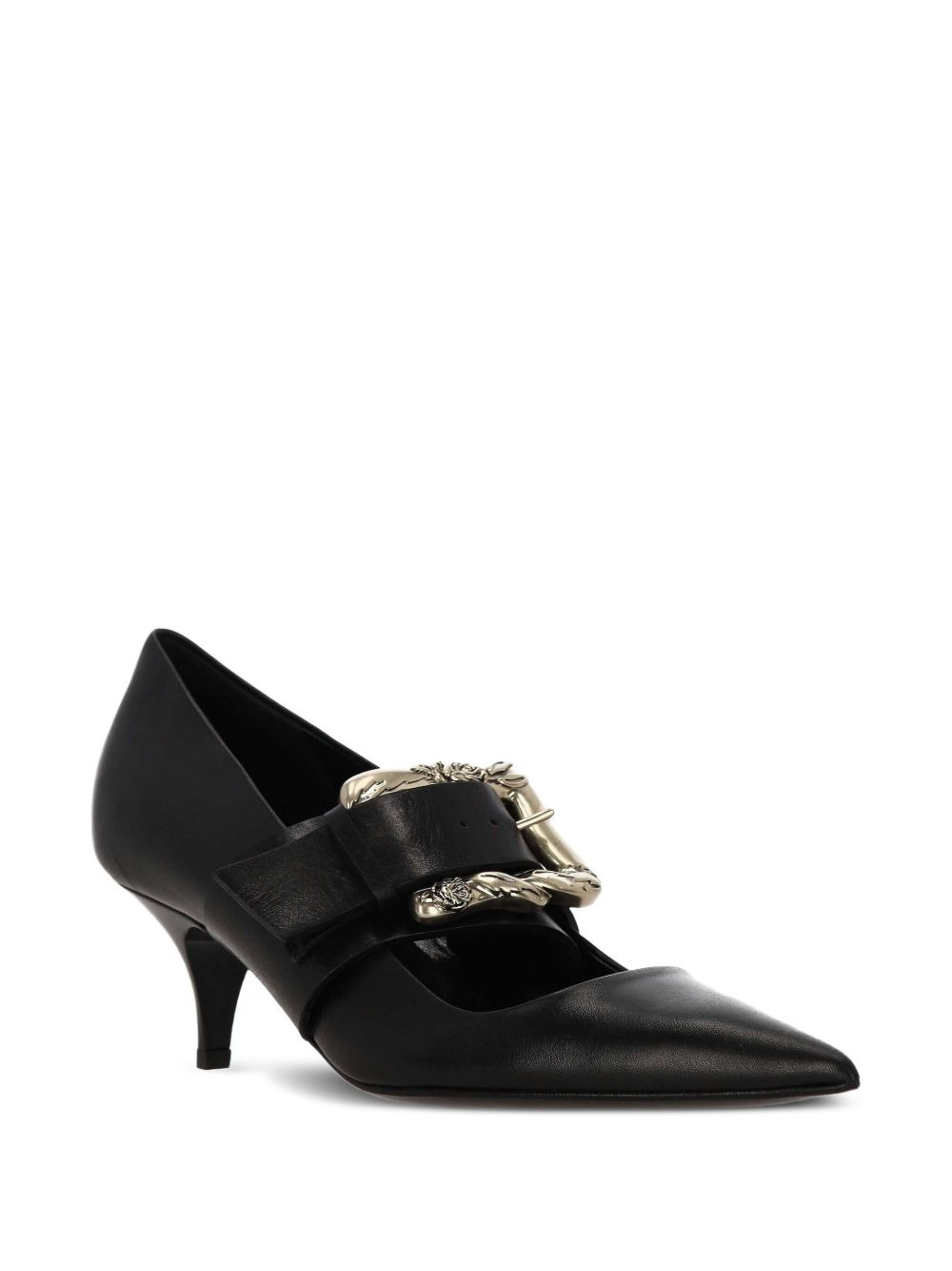 buckle-strap pointed-toe pumps - 2