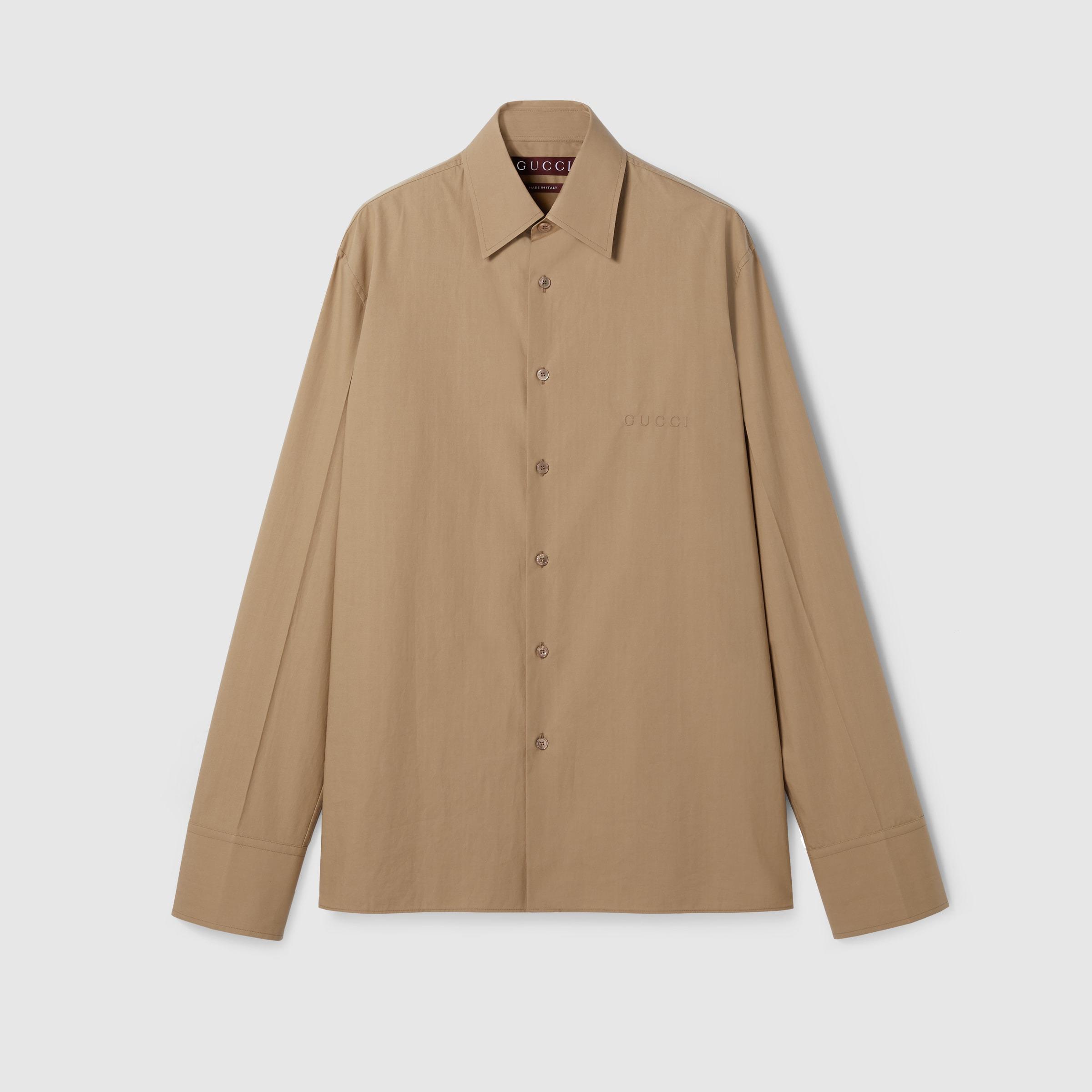 Embossed cotton poplin shirt - 1