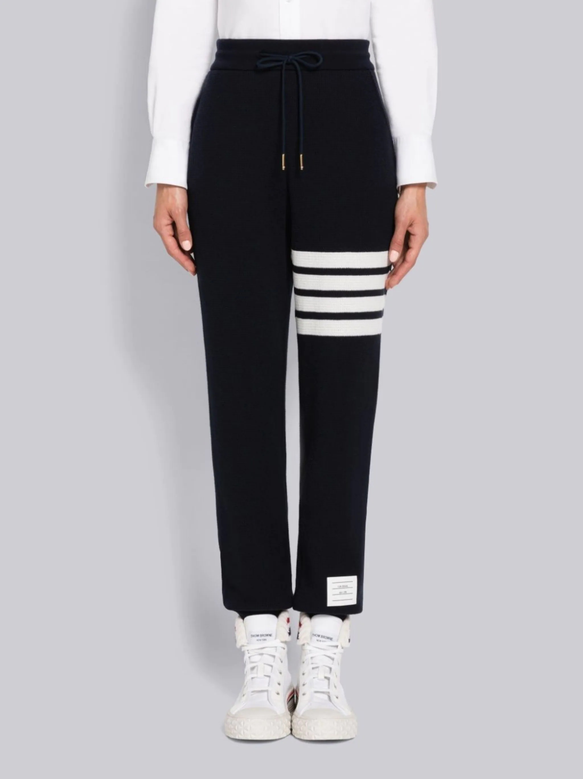 4-Bar drawstring track pants - 1