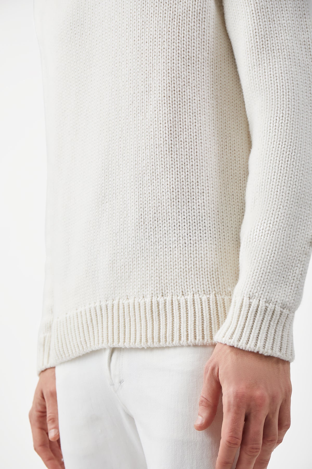 Sal Knit Sweater in Ivory Cashmere - 6