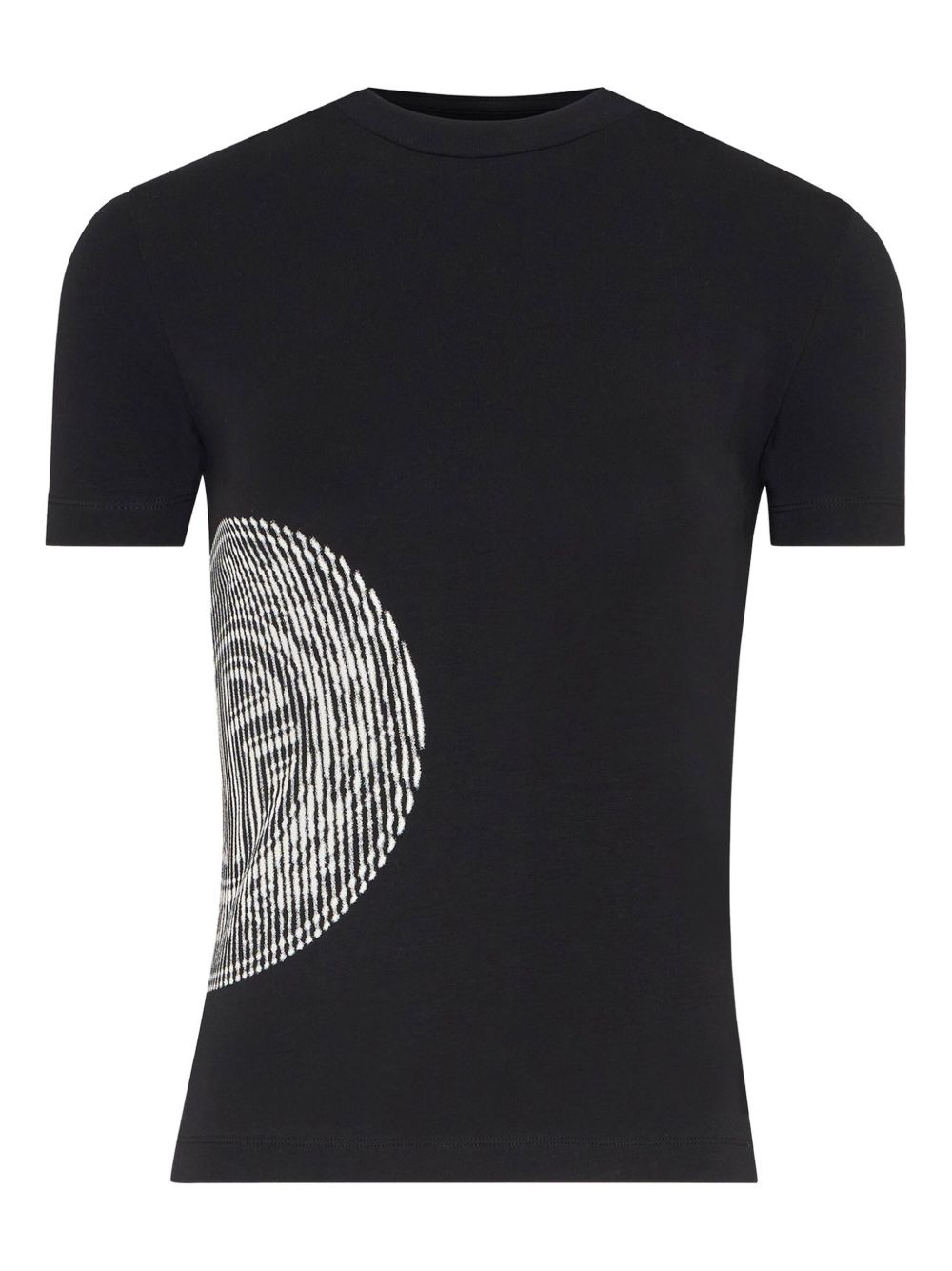linear-print short-sleeved T-shirt - 1
