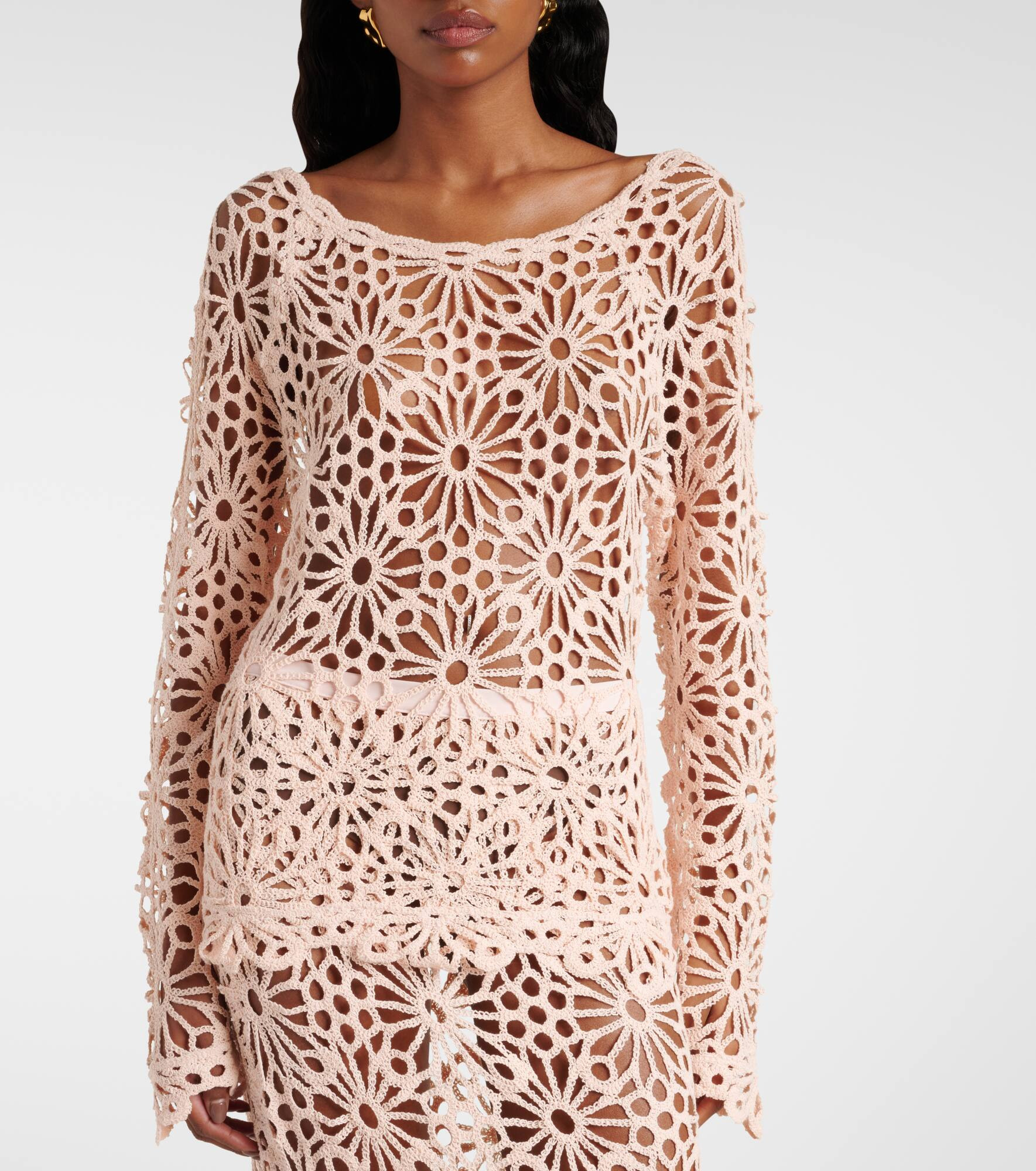 Crochet cotton-blend top - 5
