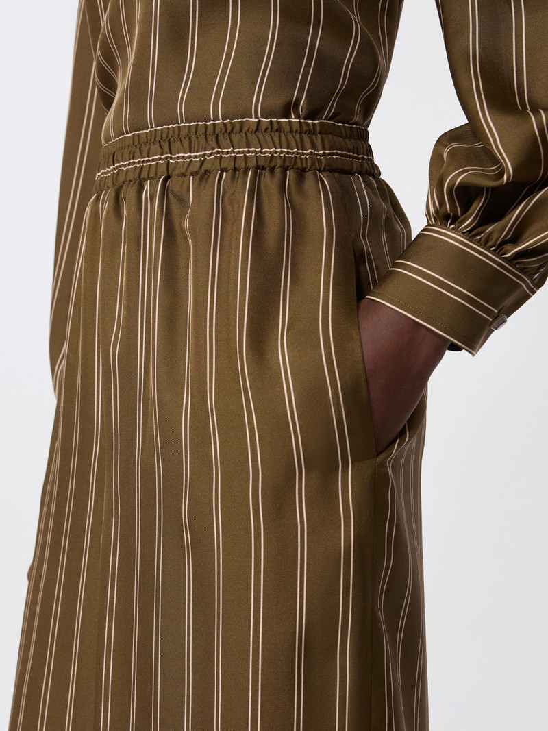 ELISEO Printed silk relaxed trousers - KAKI 5