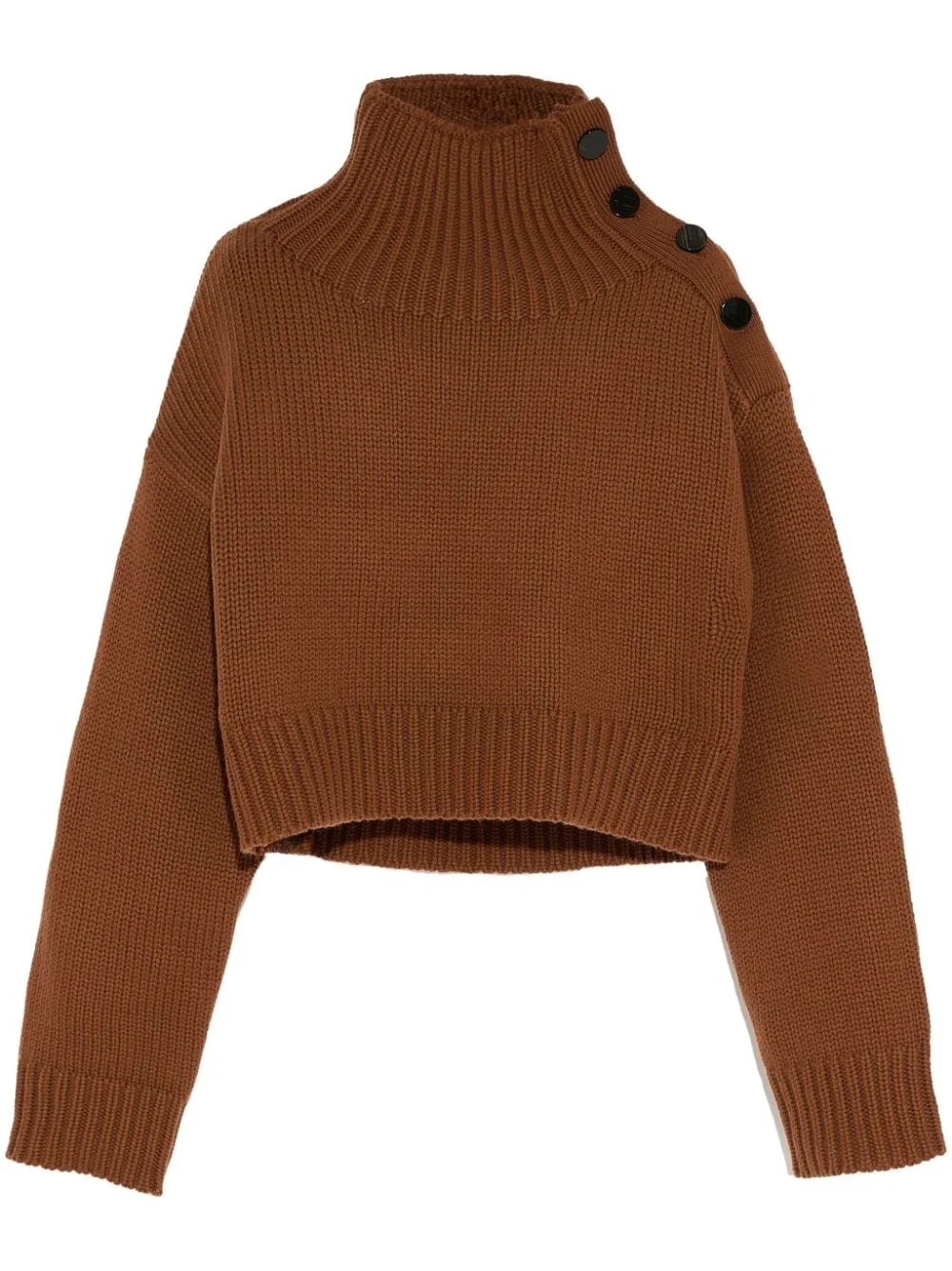 cropped knit jumper - 1