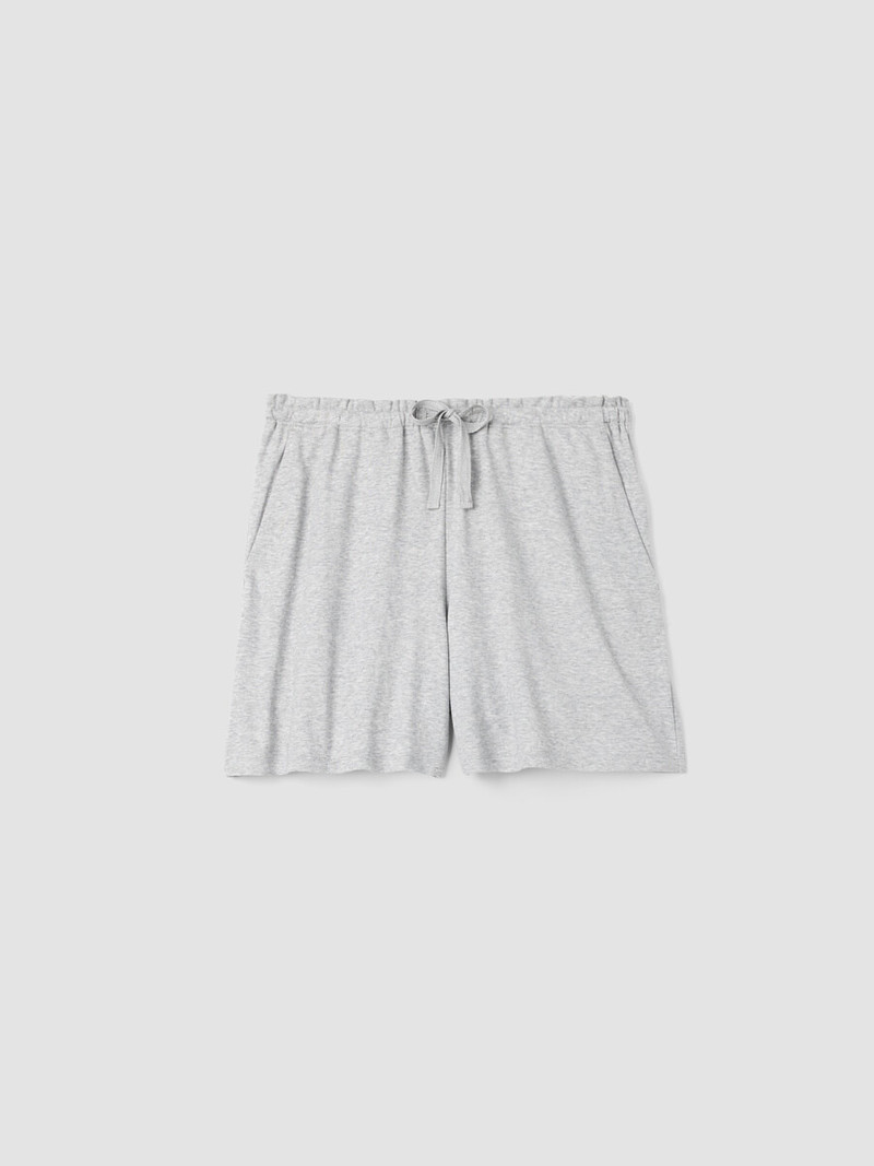 Mélange Organic Cotton Interlock Sleep Shorts 1