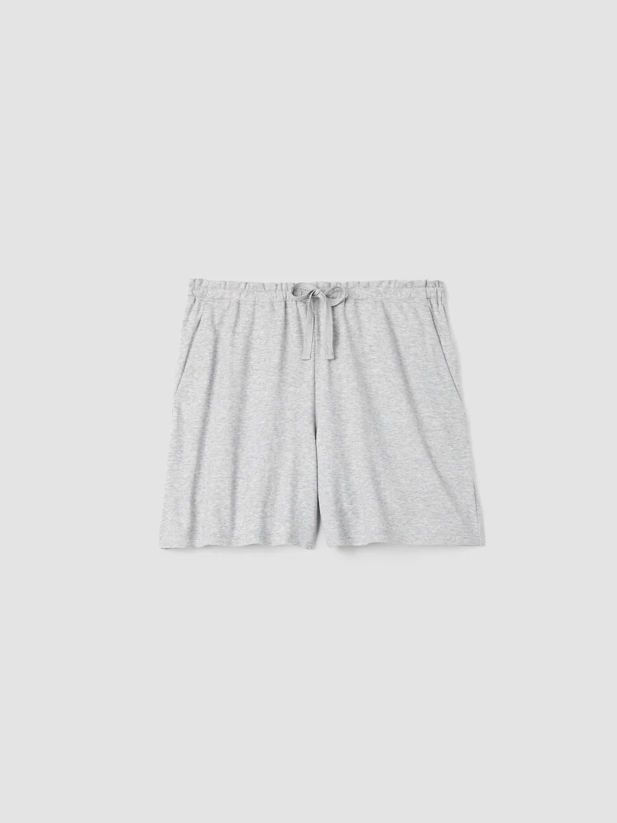 Mélange Organic Cotton Interlock Sleep Shorts - 1