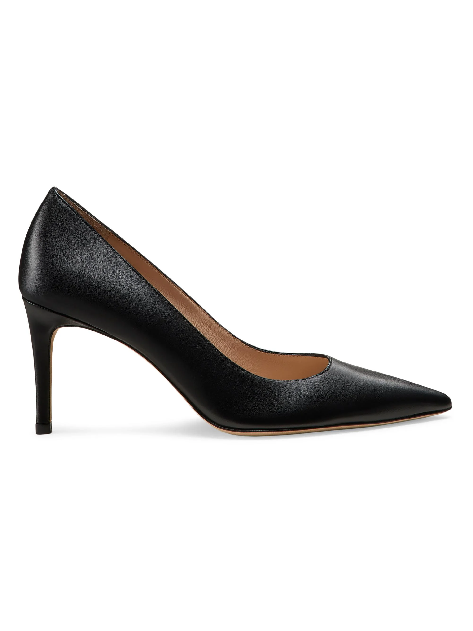 Women's Stuart Power 75MM Leather Pumps - Black - 1