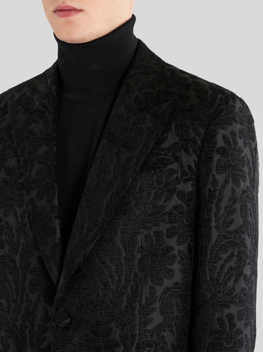 FLORAL FOLIAGE JACQUARD JACKET - 2
