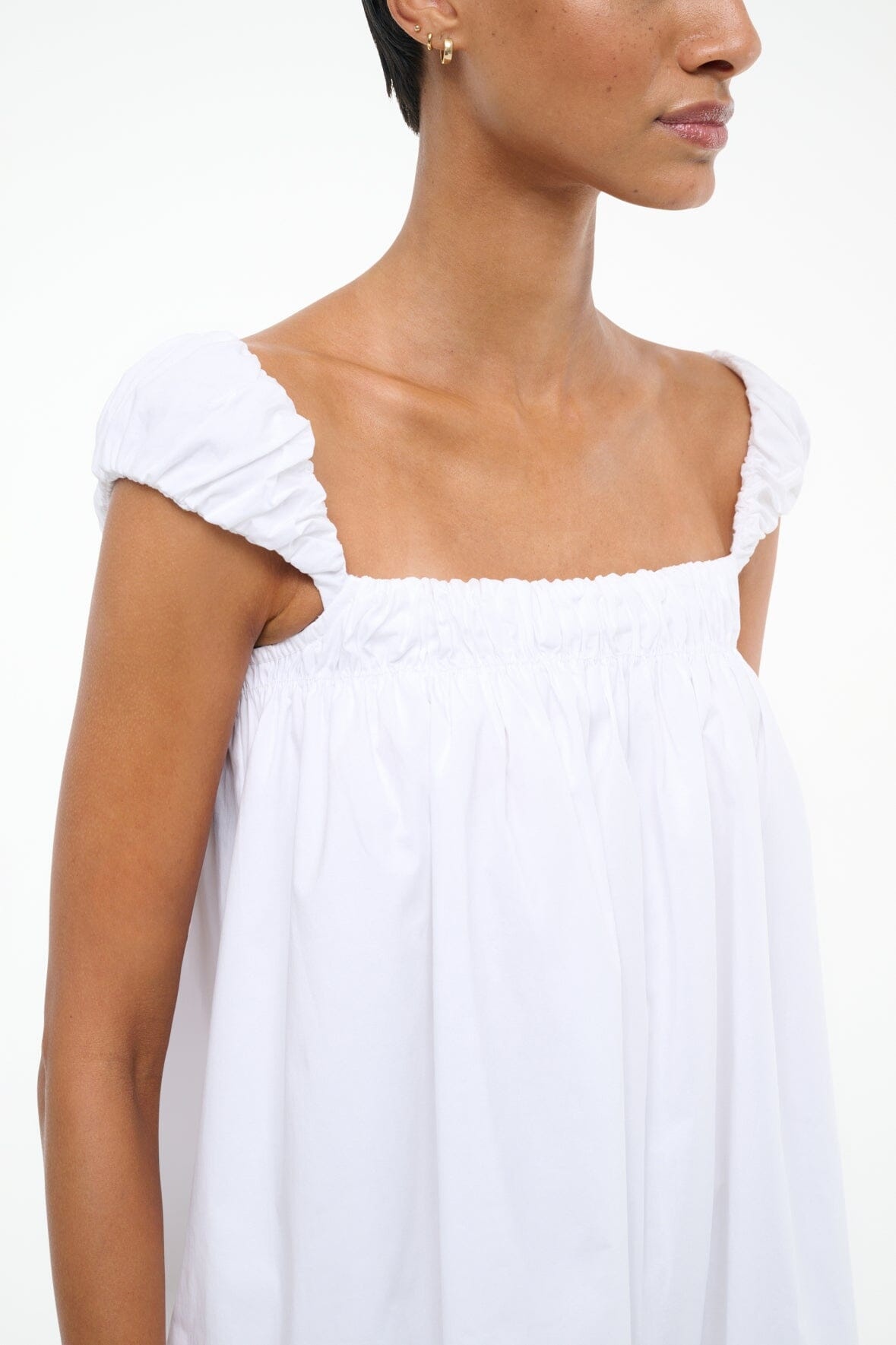STAUD BEAU DRESS WHITE - 7