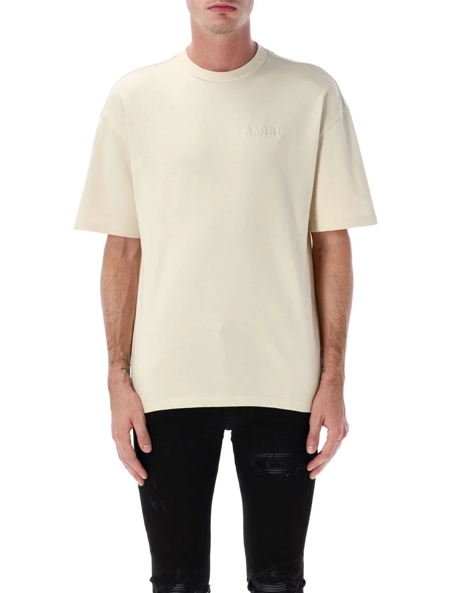 Amiri Oversized Cotton T-Shirt With Logo Embroidery - 1