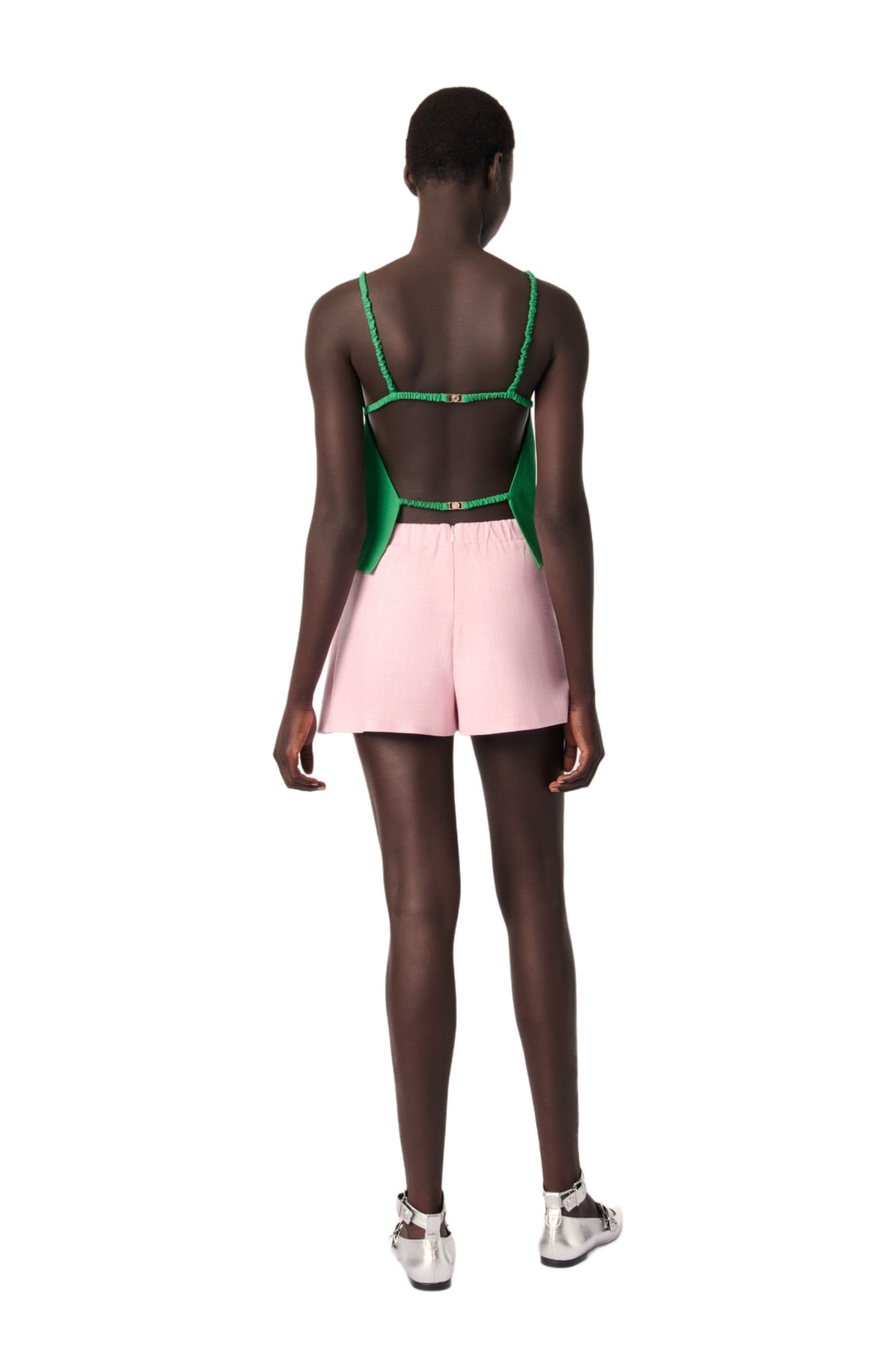 maje Layered-effect suit shorts in Pink at Nordstrom - 4