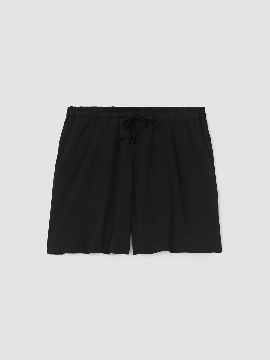 Organic Cotton Interlock Sleep Shorts - 1