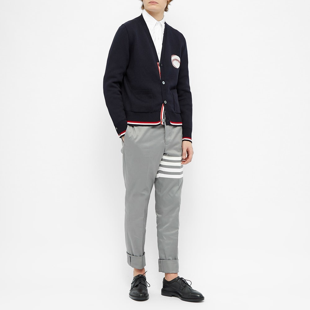 Thom Browne Baseball Icon Jacquard Four Bar Stripe Cardigan - 6