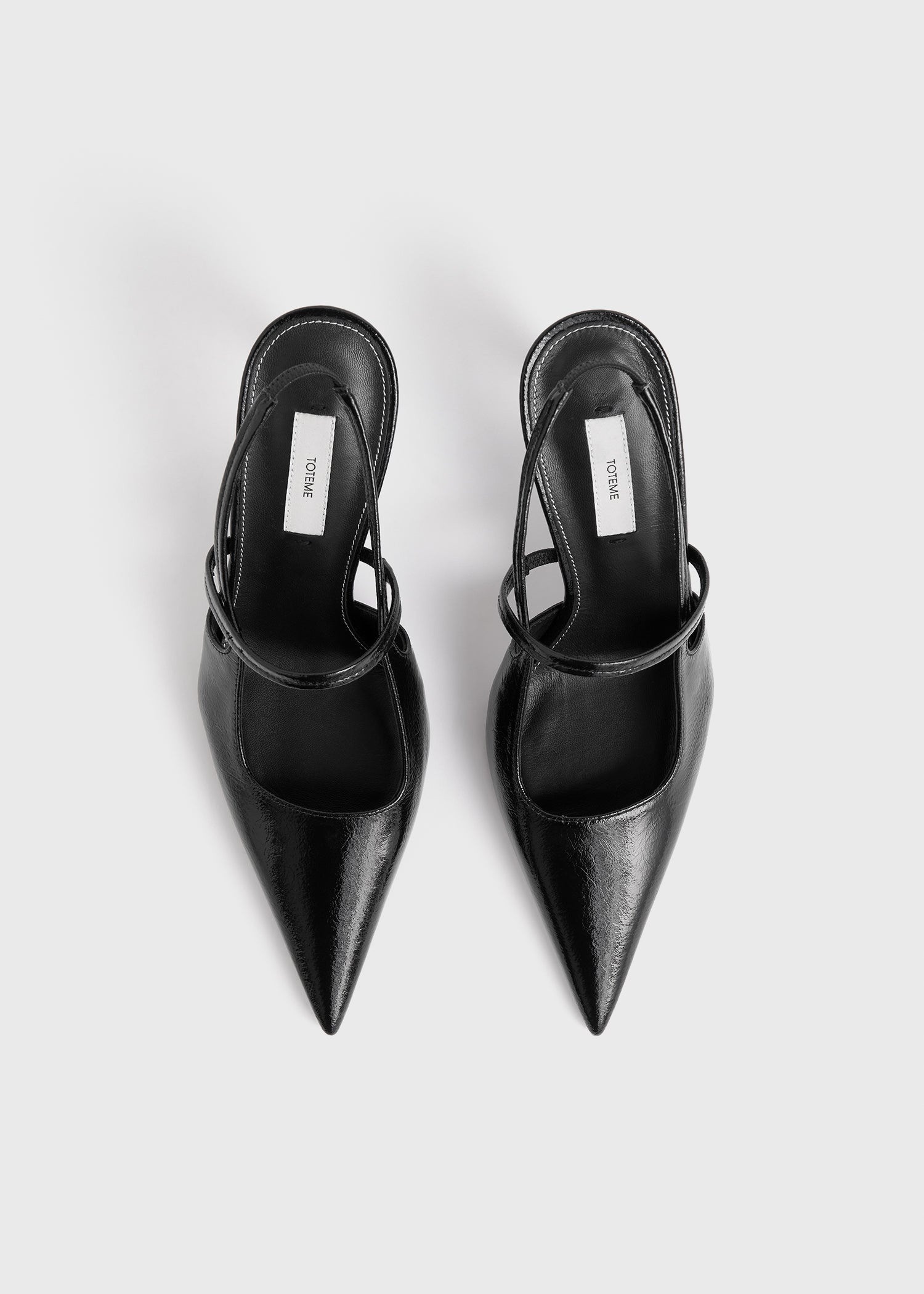 Naplack stiletto slingbacks black - 4
