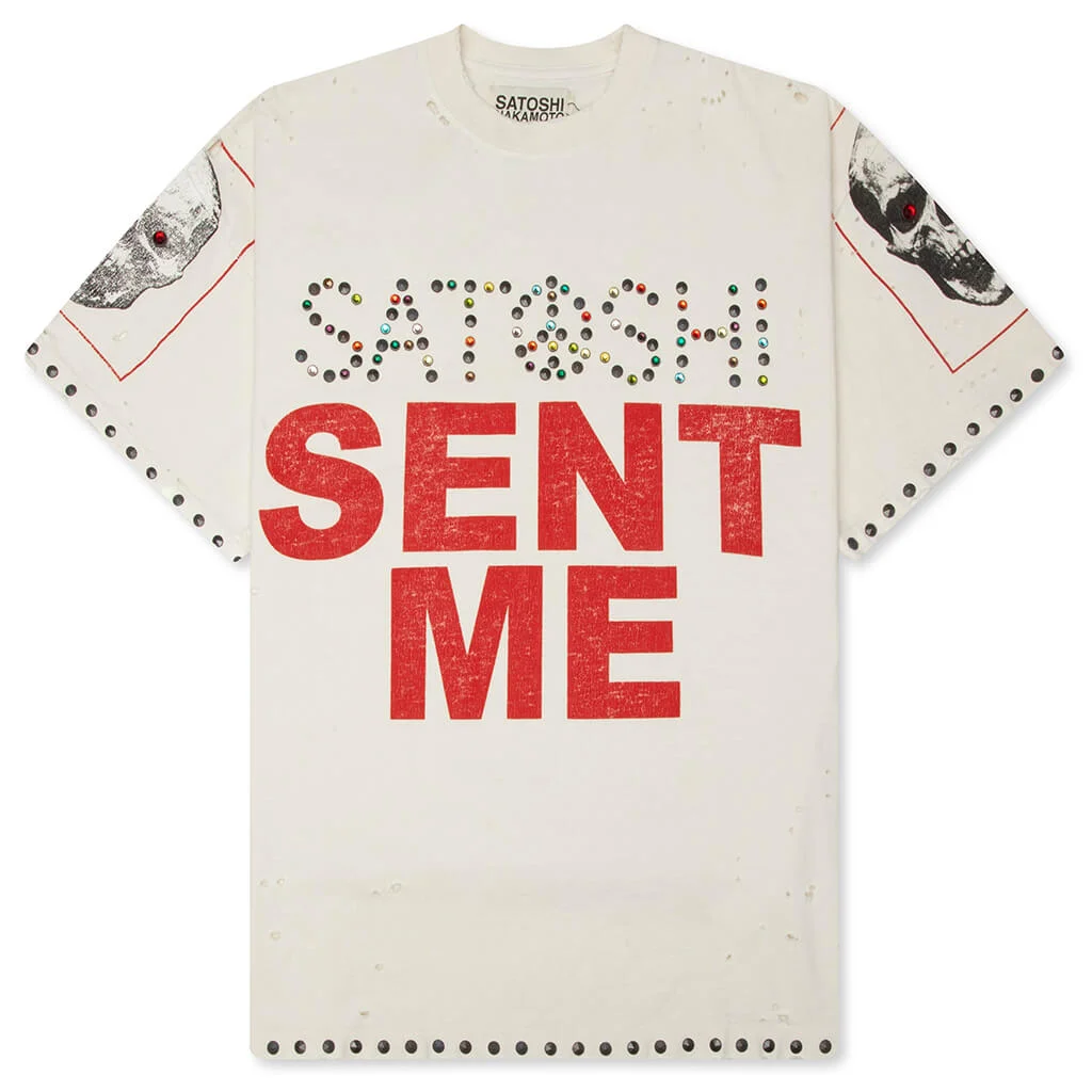 SATOSHI SENT ME TEE - WHITE - 1