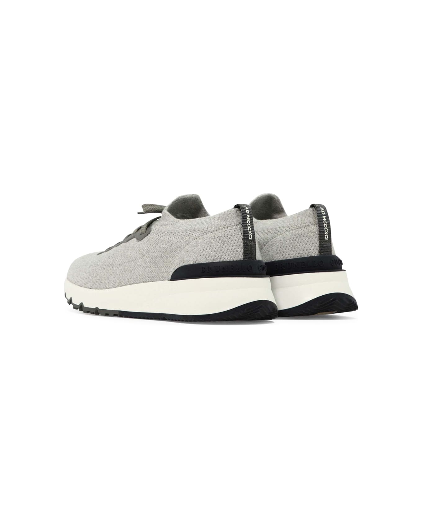 Knitted Lace-up Sneakers - 4